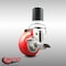 Service Caster 3 Inch 316SS Red Polyurethane Swivel 1-3/4 Inch Expanding Stem Caster Brake SCC-SS316EX20S314-PPUB-RED-TLB-134 - alternate 3